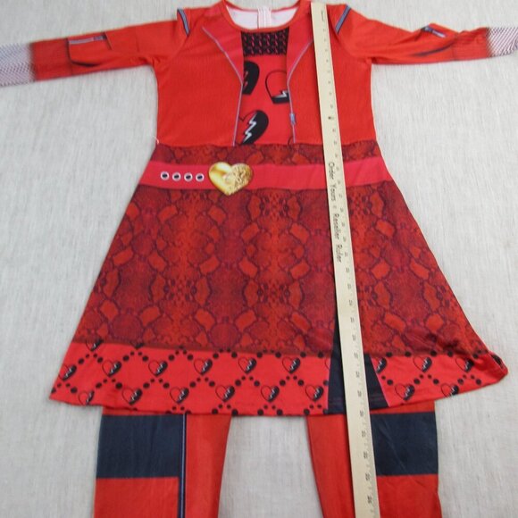 Disney Descendants 4: The Rise of Red Costume Kids large Red Navy Heart Detail - Picture 10 of 15